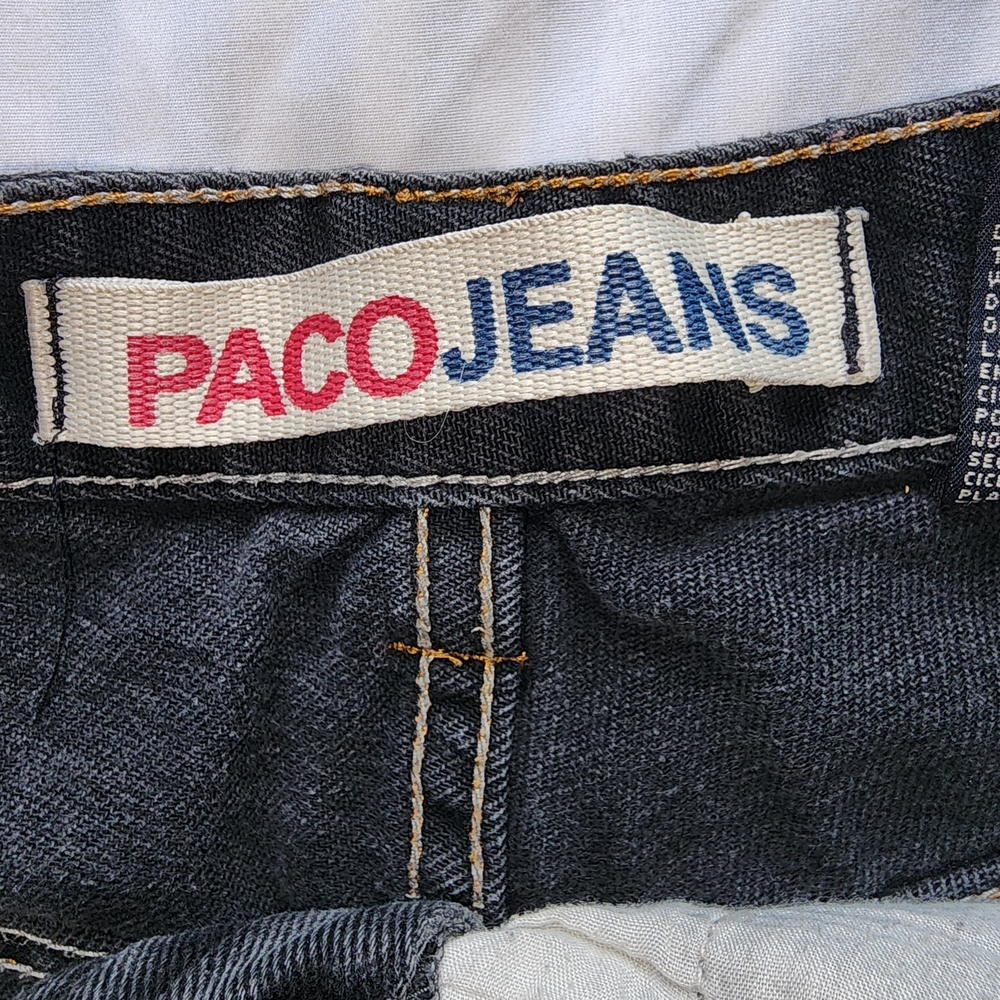 Vtg Paco Jeans Y2K Men's Black Shorts Distressed Size 30 Is Used - Picture 4 of 13